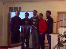Pastor Ford with Special Guest, Chris Britton (Youth Hope) and the M.A.D Skills Poetry performers!